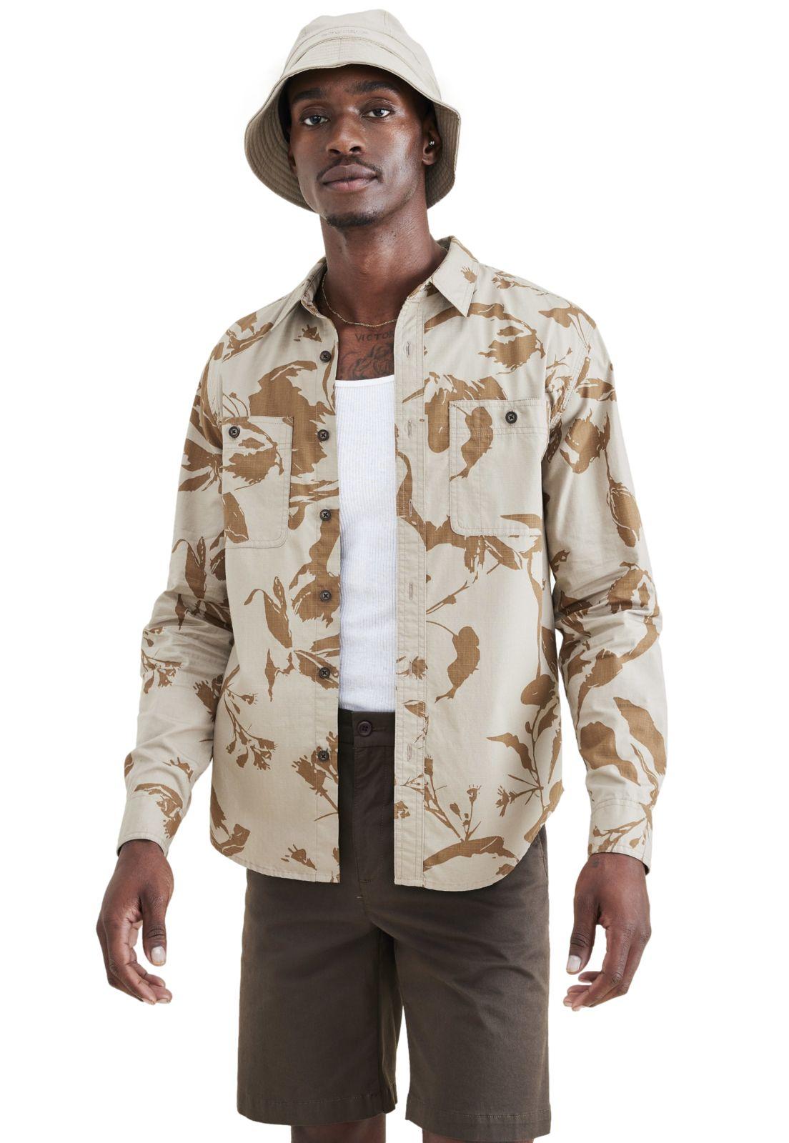 Camisa Hombre Work Regular Fit Café-0