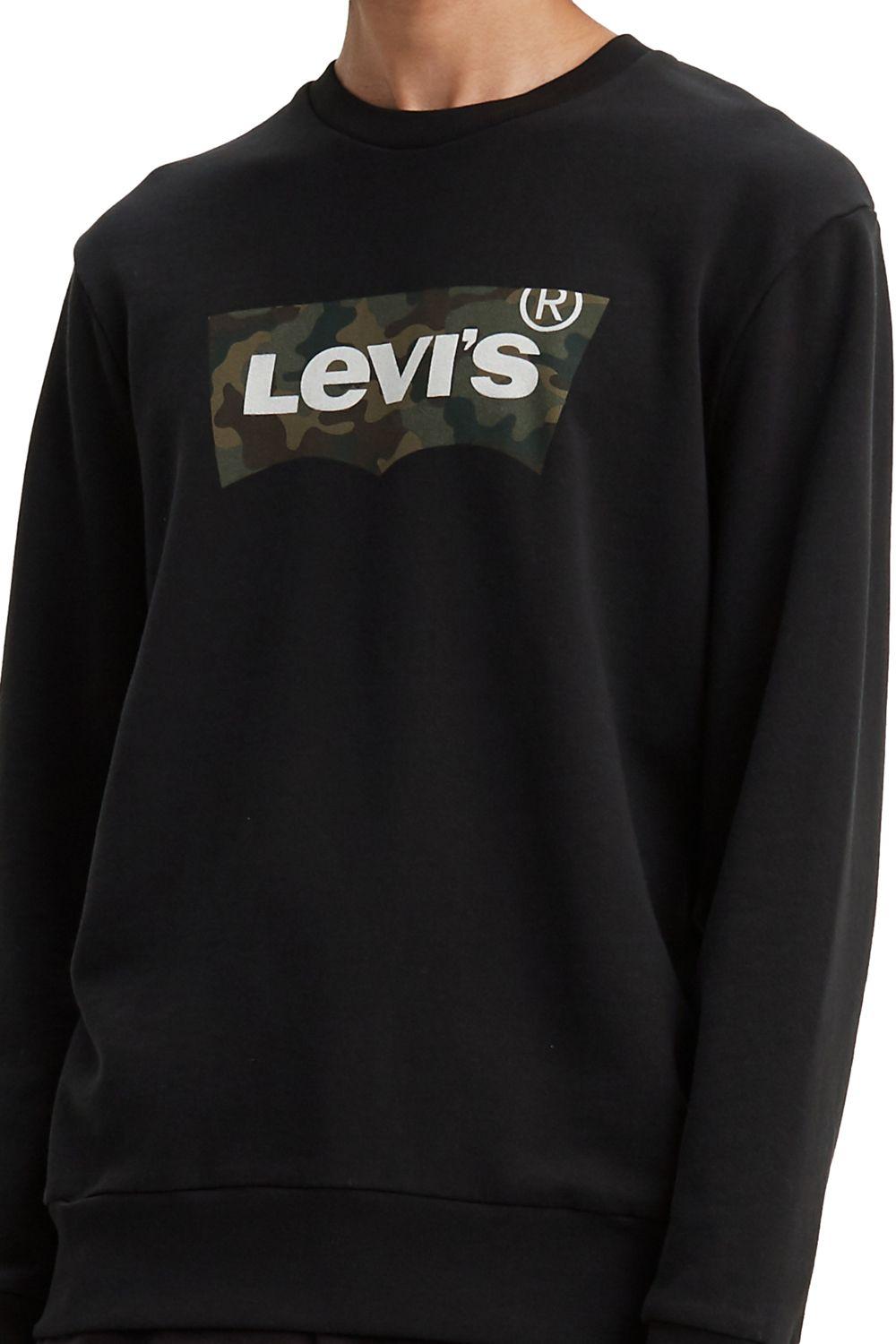 Polerón Hombre Cuello Redondo Negro Levis 19492-0064-2