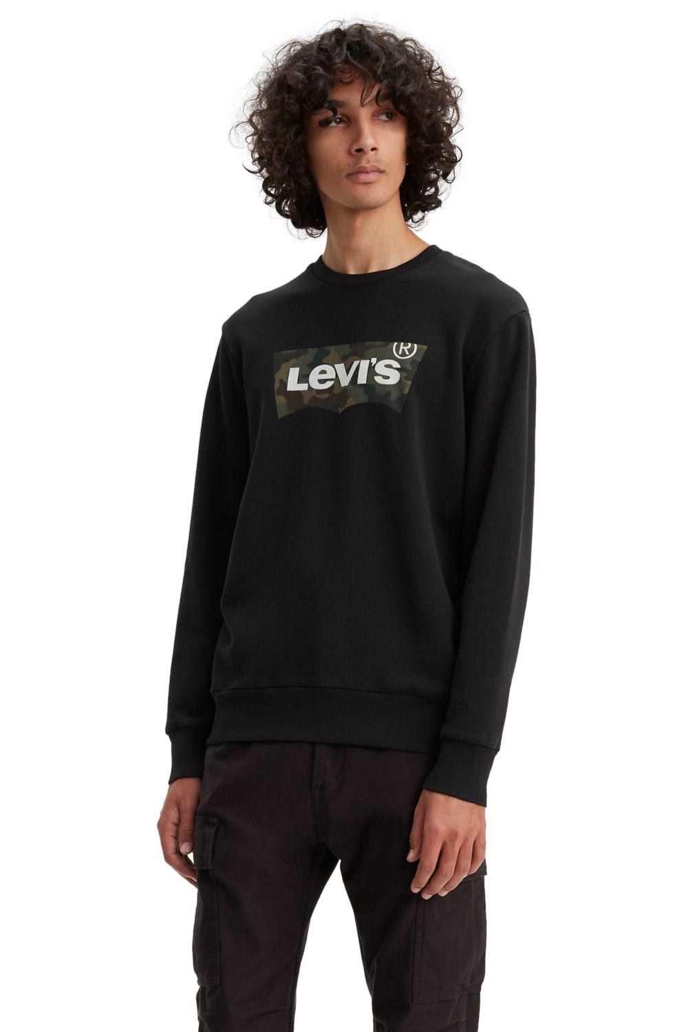 Polerón Hombre Cuello Redondo Negro Levis 19492-0064-0