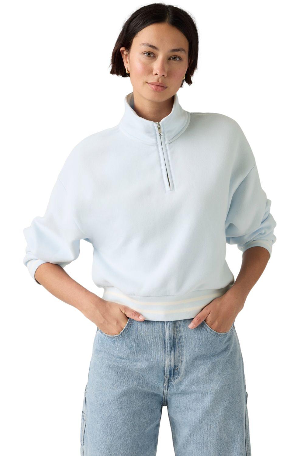 Polerón Mujer Everyday Quarter Zip Celeste Levis 005IJ-0003-2