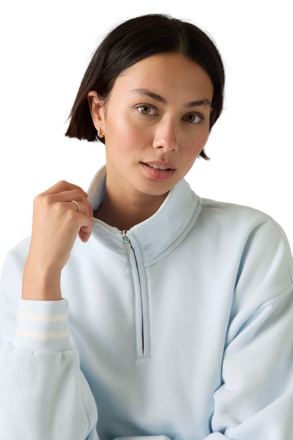 Polerón Mujer Everyday Quarter Zip Celeste Levis 005IJ-0003-3