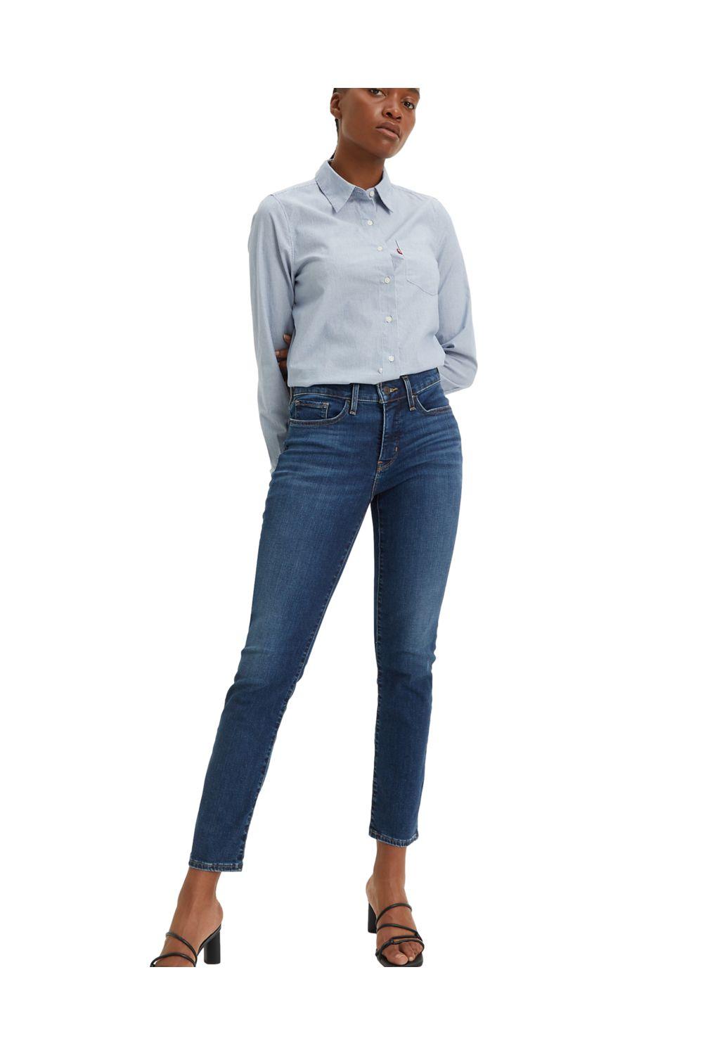 Jeans Mujer 314 Shaping Straight Azul Levis 19631-0161-3
