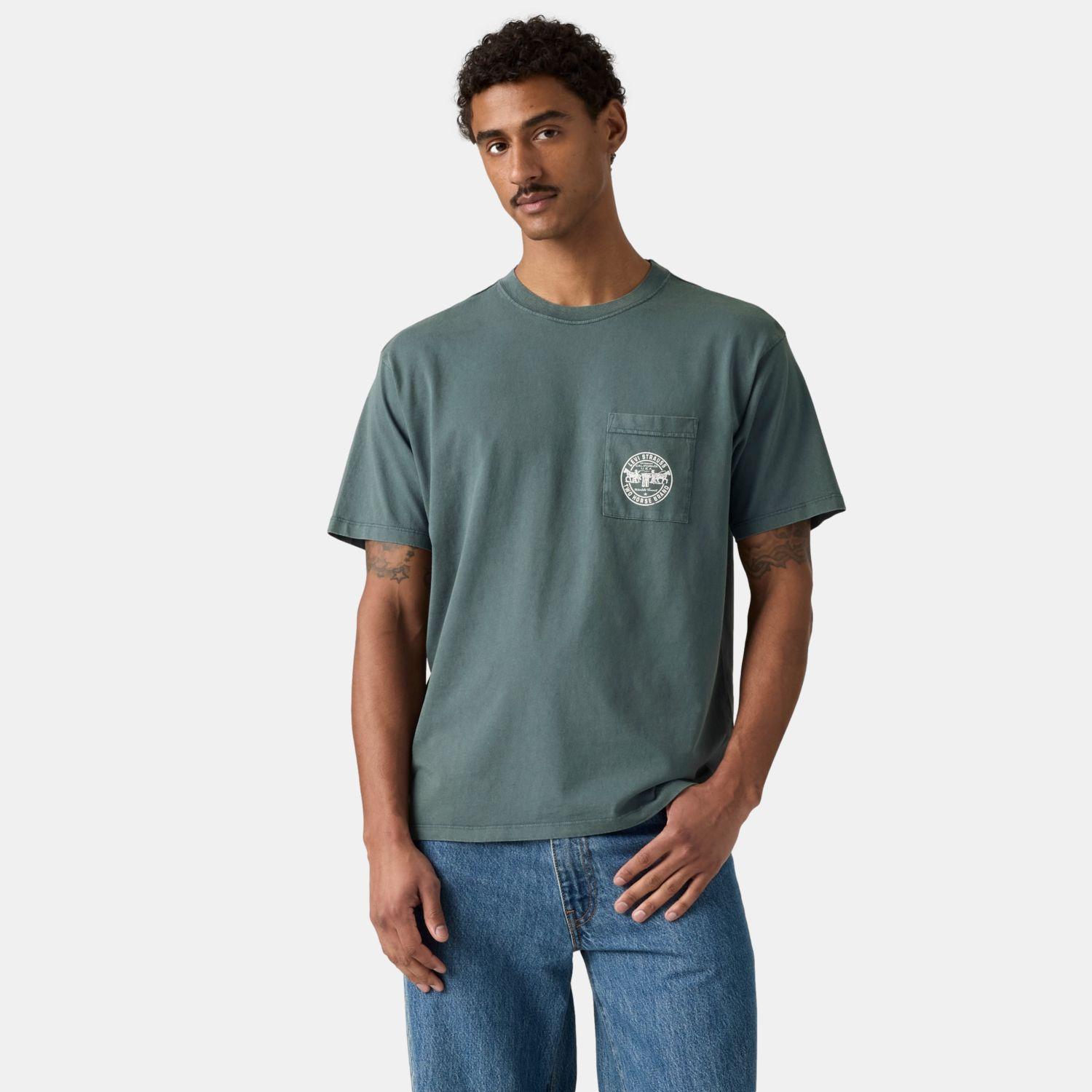 Polera Hombre Graphic Vintage Fit Pocket Tee Gris Levis 005HV-0003-0
