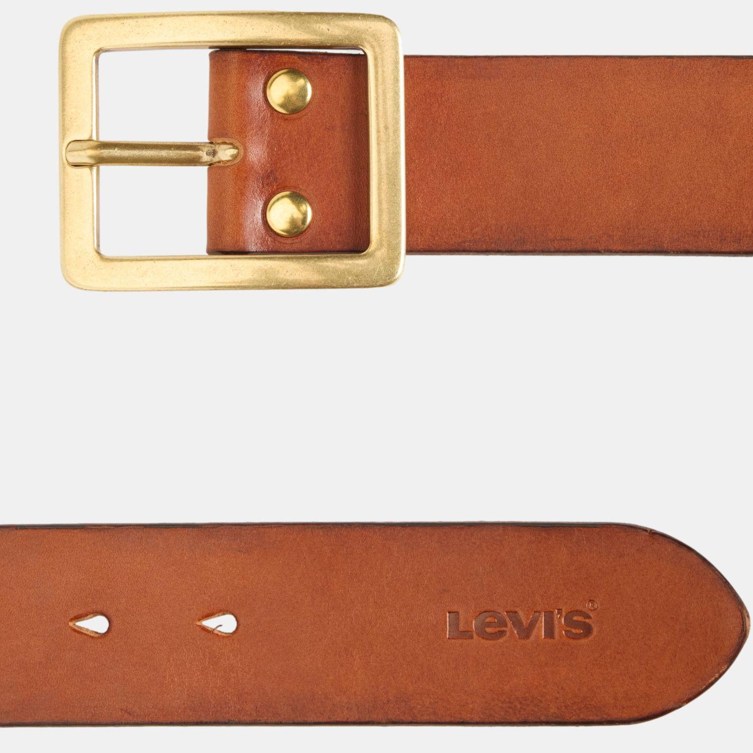 Cinturón Hombre Mason Centerbar Belt Café Levis 007YW-0001-2