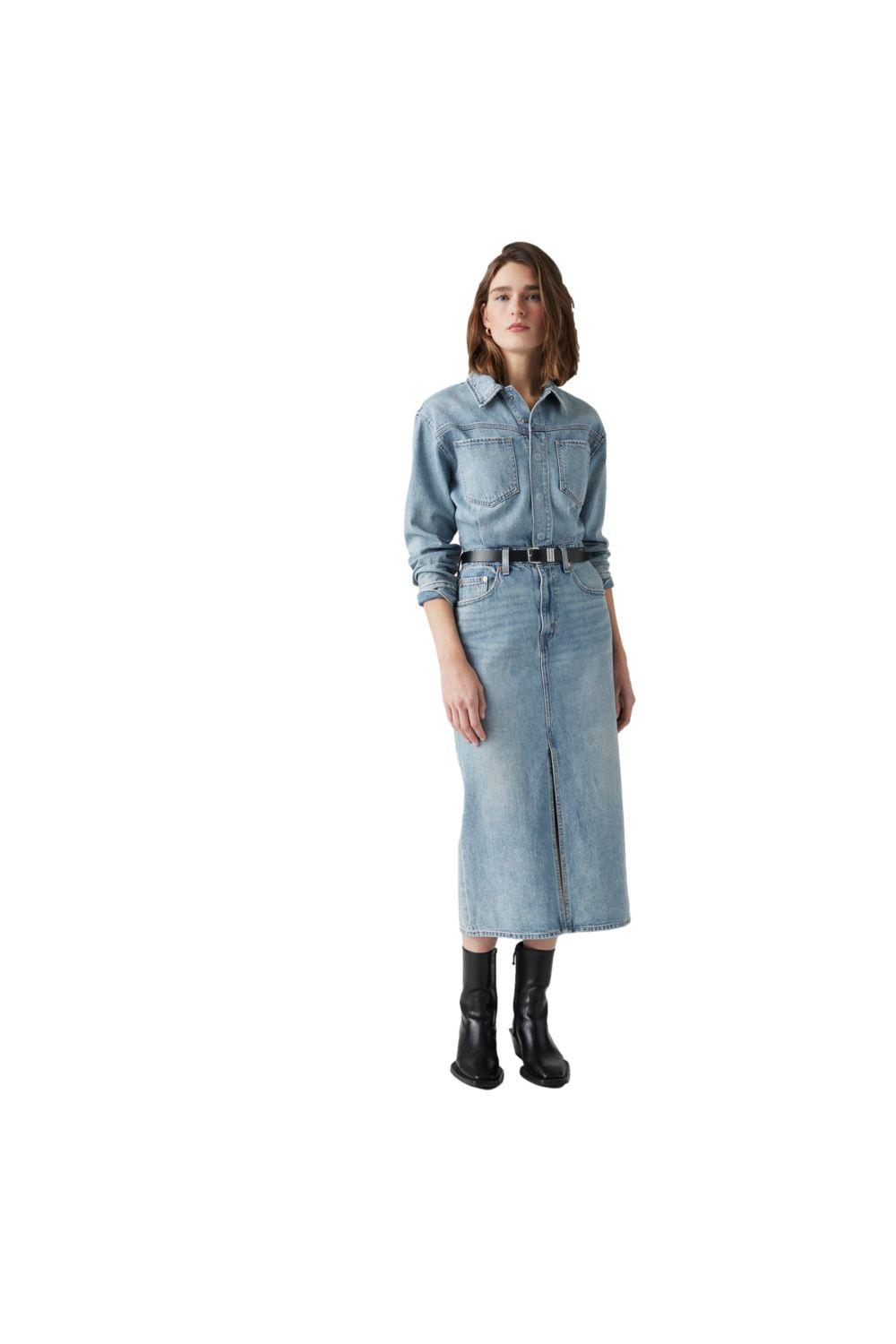 Vestido Mujer Denim Midi Dress Celeste Levis 0002Q-0000-0