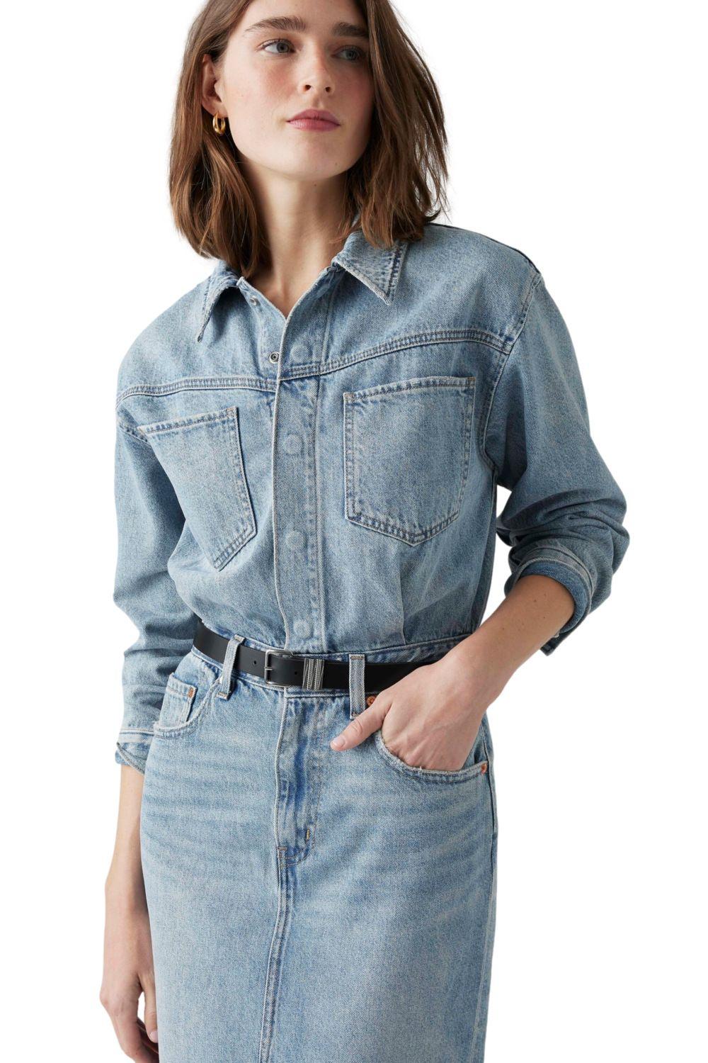 Vestido Mujer Denim Midi Dress Celeste Levis 0002Q-0000-2