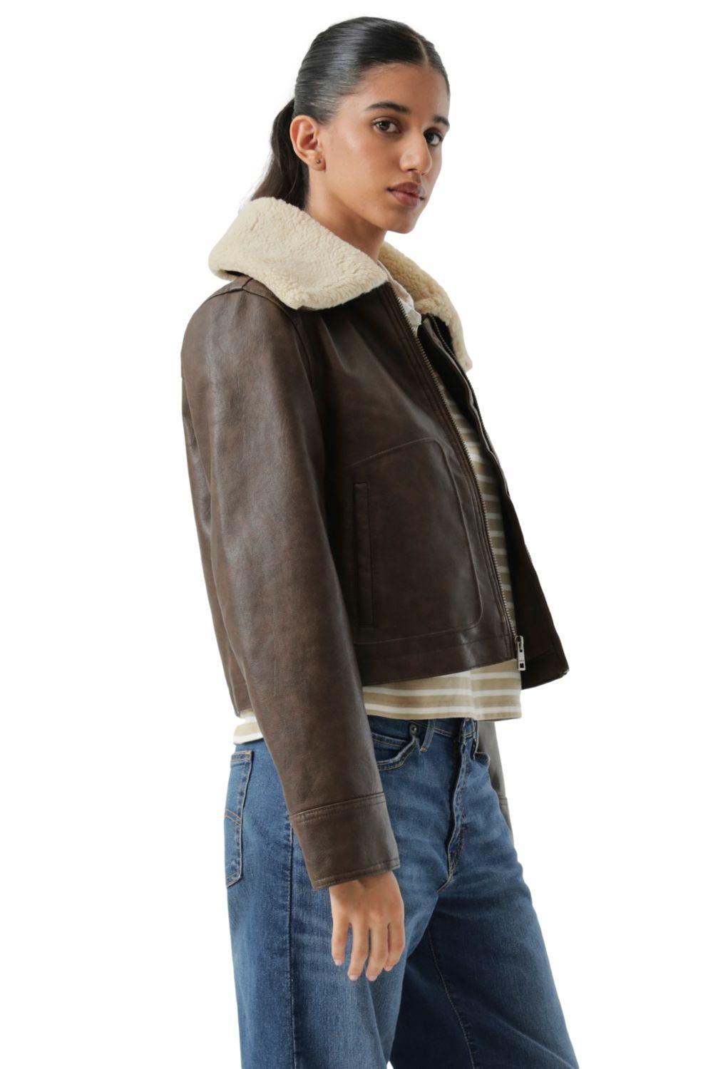 Chaqueta Mujer Vintage Aviator Sherpa Café Levis 59544-0735-1