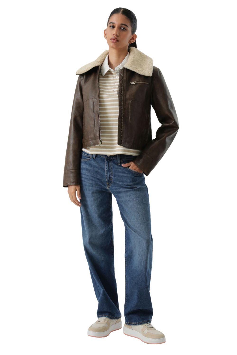 Chaqueta Mujer Vintage Aviator Sherpa Café Levis 59544-0735-4