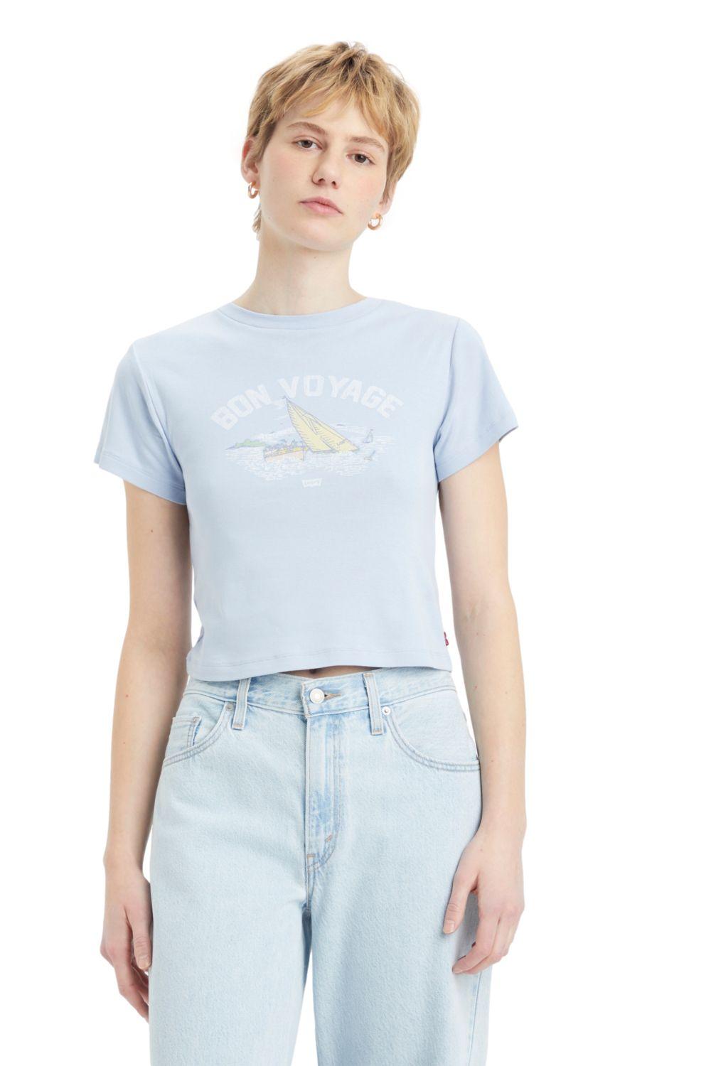 Polera Mujer Sporty Tee Celeste Levis A8798-0003-0