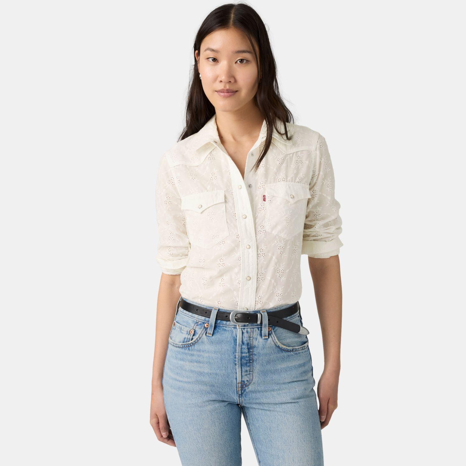 Blusa Mujer Heritage Western Eyelet Shirt Blanco Levis 0082Q-0000-0