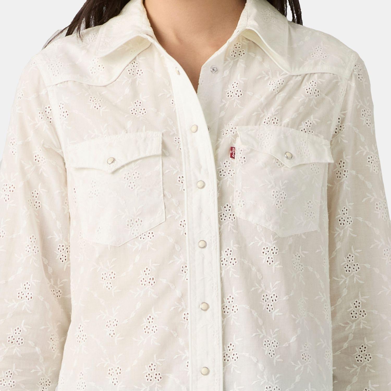 Blusa Mujer Heritage Western Eyelet Shirt Blanco Levis 0082Q-0000-3