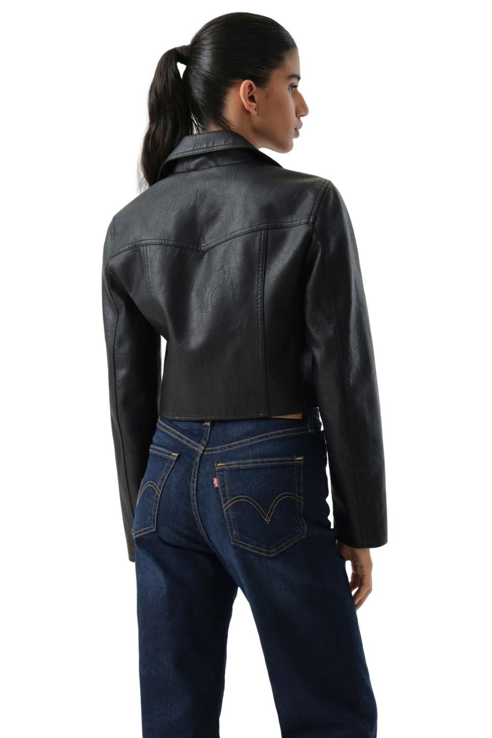 Chaqueta Mujer Cropped Moto Negro Levis 59544-0712-2
