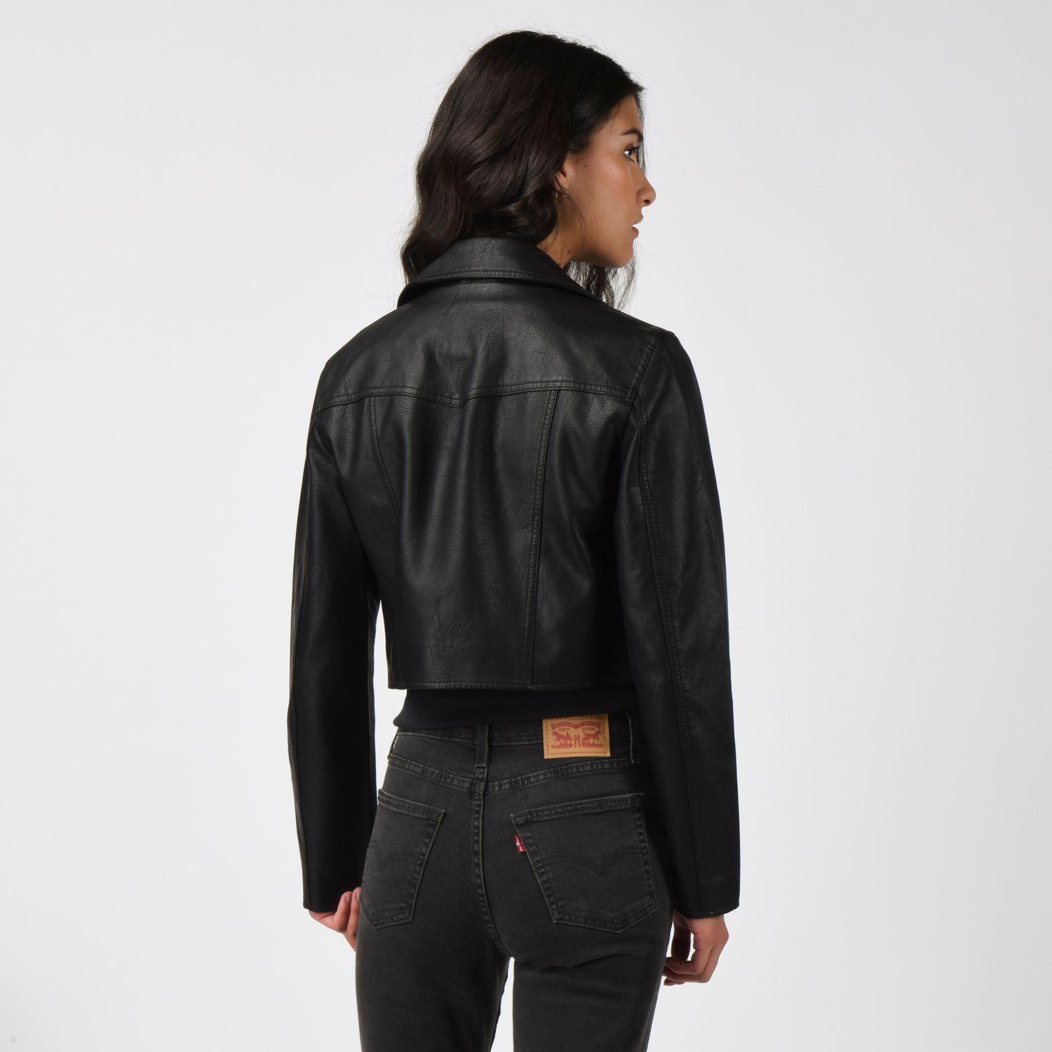Chaqueta Mujer Cropped Moto Negro Levis 59544-0712-2