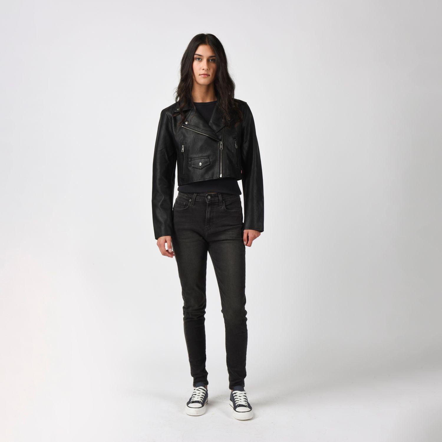 Chaqueta Mujer Cropped Moto Negro Levis 59544-0712-3
