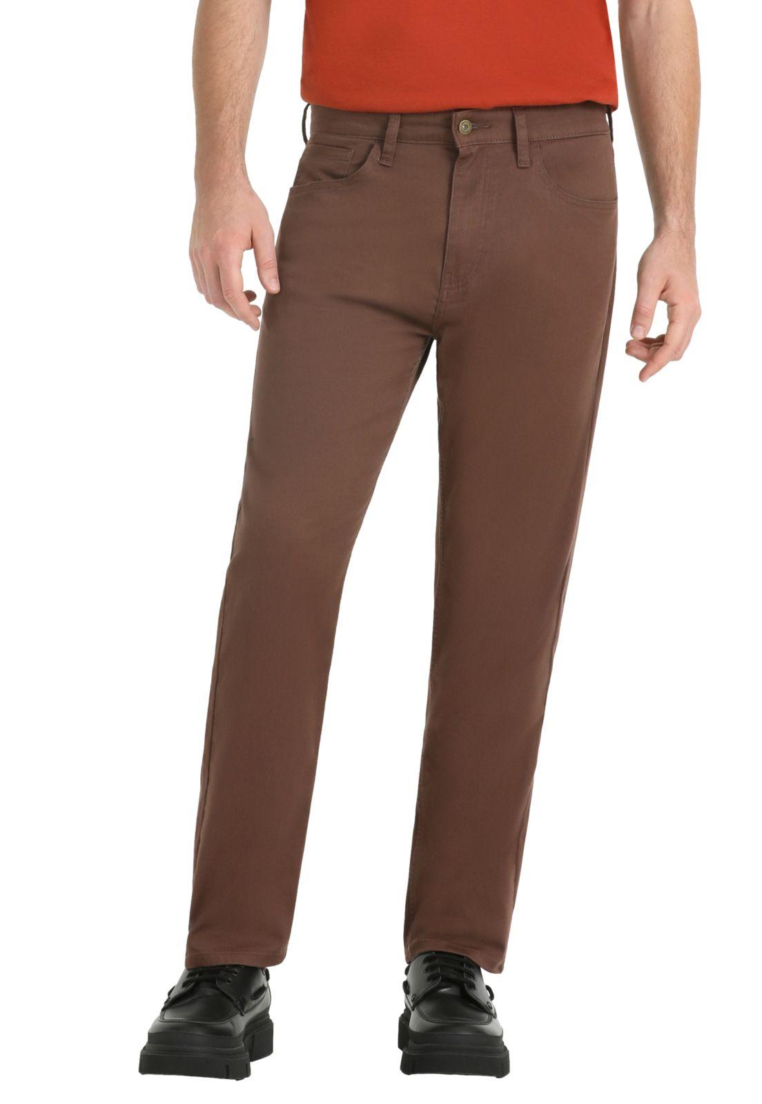 Pantalón Hombre Jean Cut Straight Fit Marrón A2786-0022-0