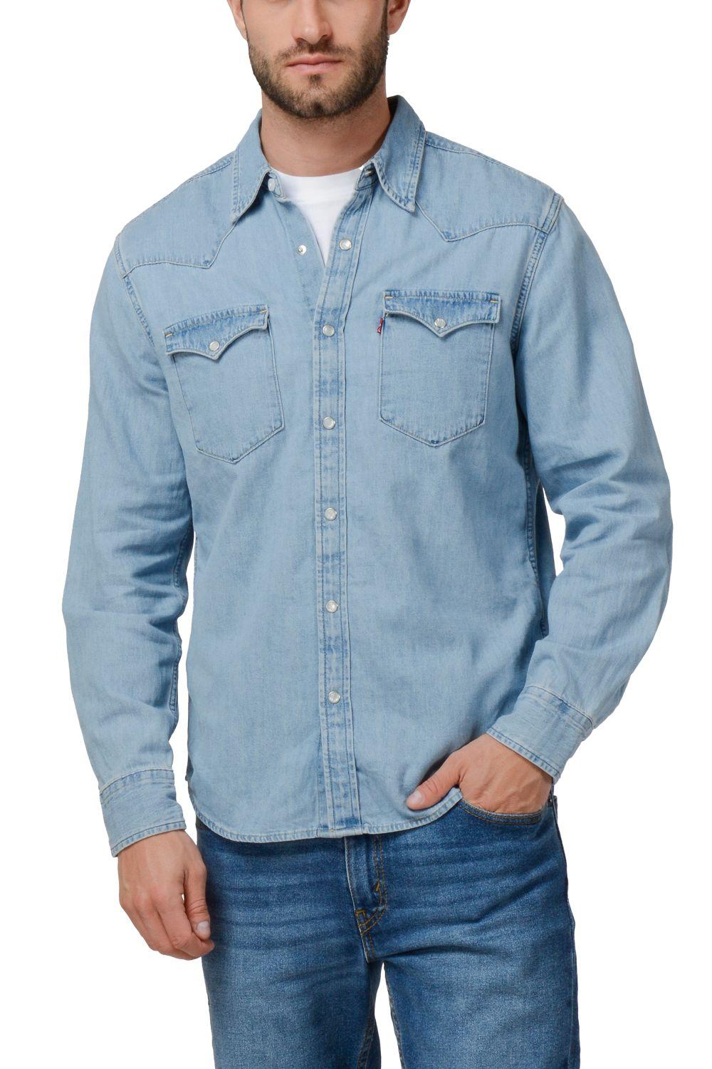 Camisa Hombre Regular Fit Jean Classic Western Azul Levis 85745-0074-0