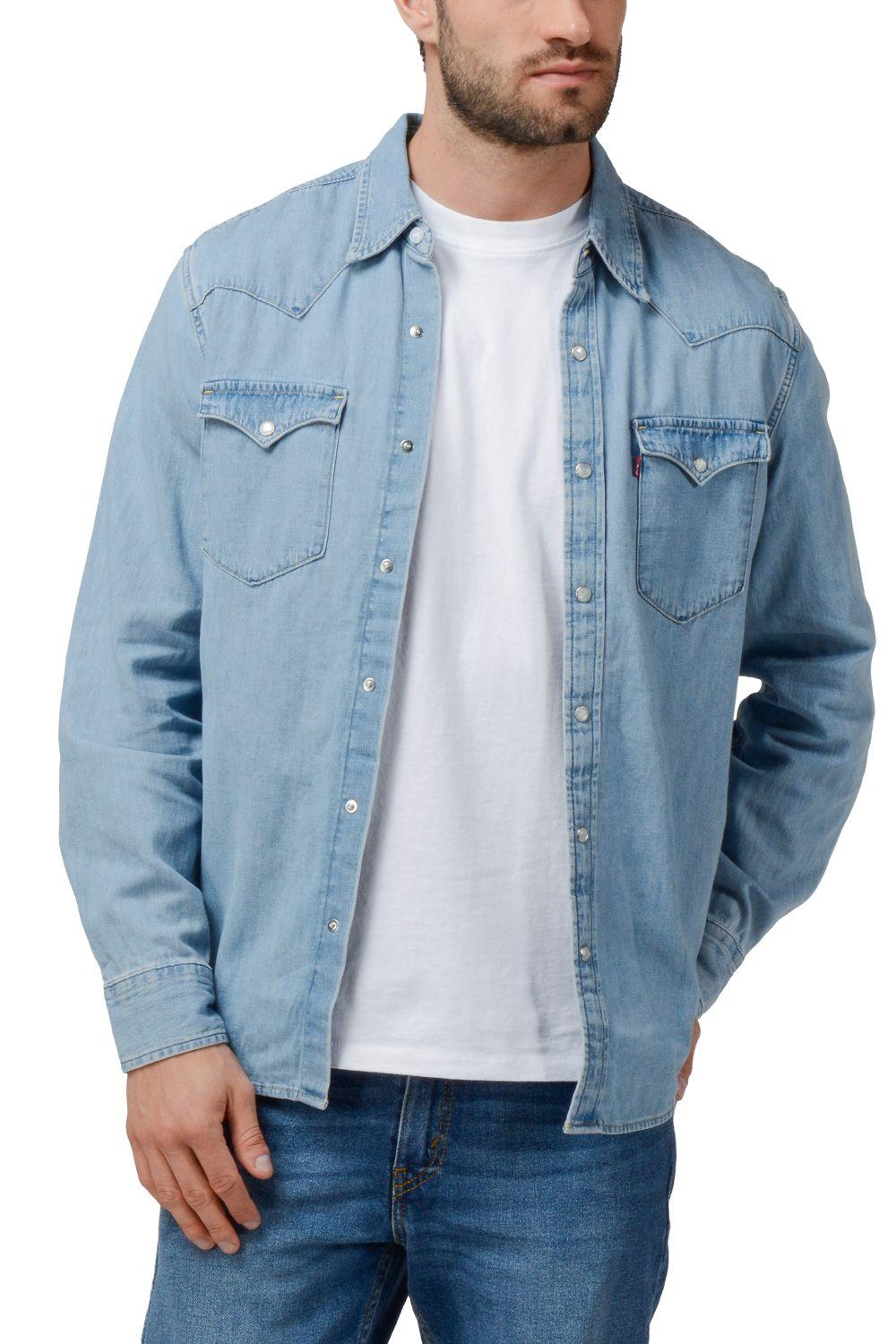 Camisa Hombre Regular Fit Jean Classic Western Azul Levis 85745-0074-3
