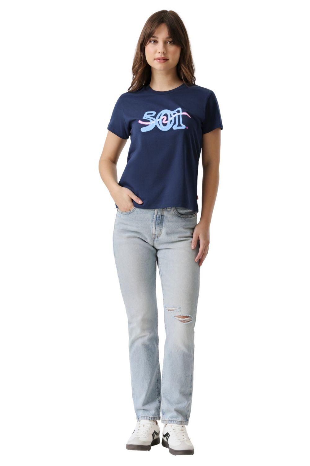 Jeans Mujer 501 For Women Celeste Levis 12501-0637-3