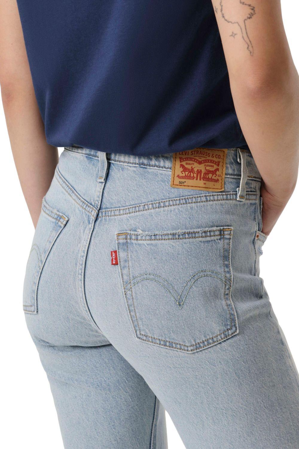 Jeans Mujer 501 For Women Celeste Levis 12501-0637-4