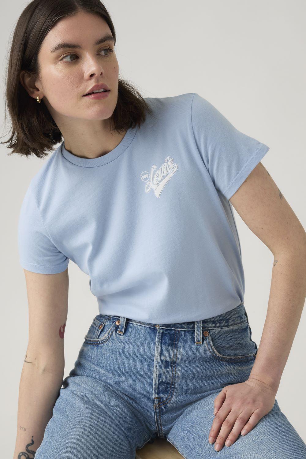 Polera Mujer The Perfect Tee Celeste Levis 17369-3141-2