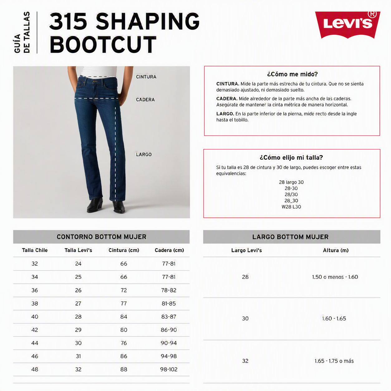 Jeans Mujer 315 Shaping Boot Negro Levis 19632-0181-5