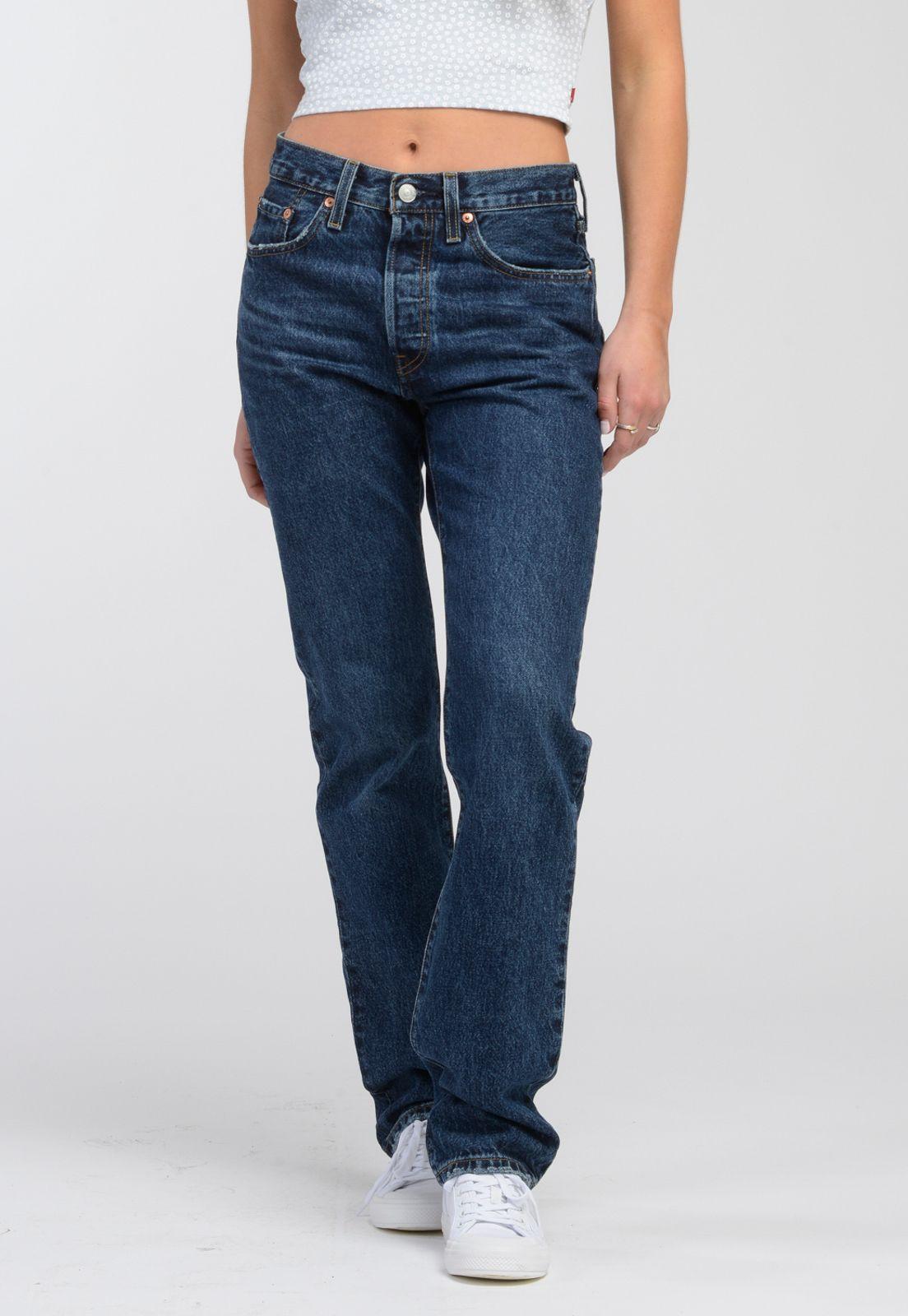 Jeans Mujer 501 Original Fit Azul Oscuro Levis 12501-0395-0