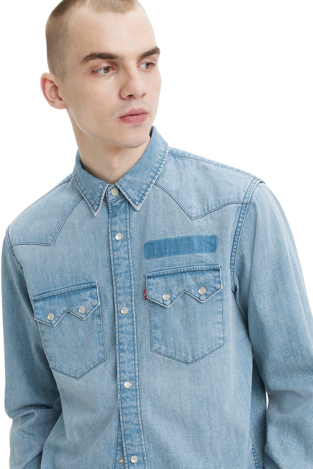 Camisa Hombre con Bolsillos Azul Levis A5751-0000-2
