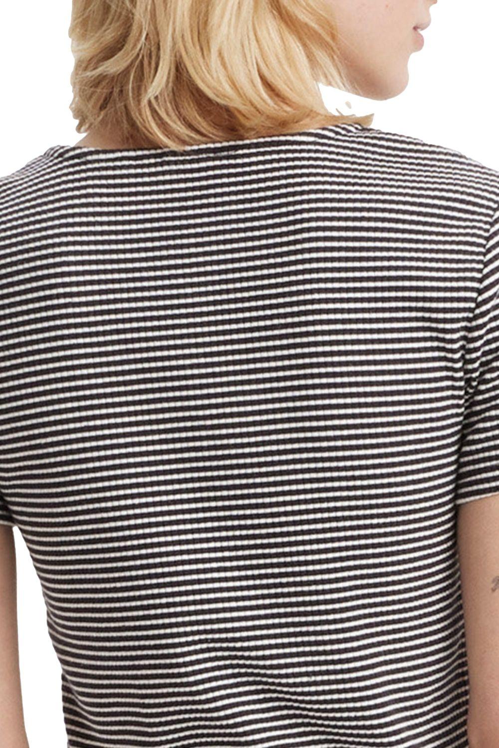 Polera Mujer Botones Cuello V Negro Levis A8782-0004-3