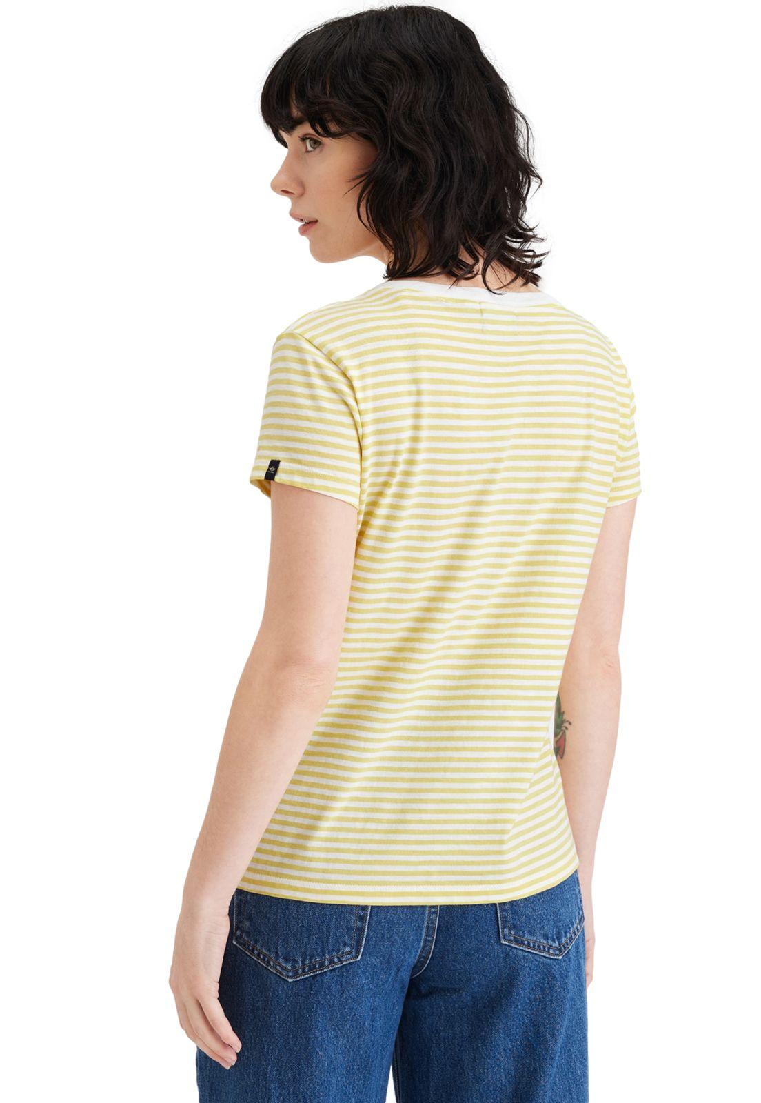Polera Mujer Favorite V-Neck Slim Fit Amarilla A1759-0038-2