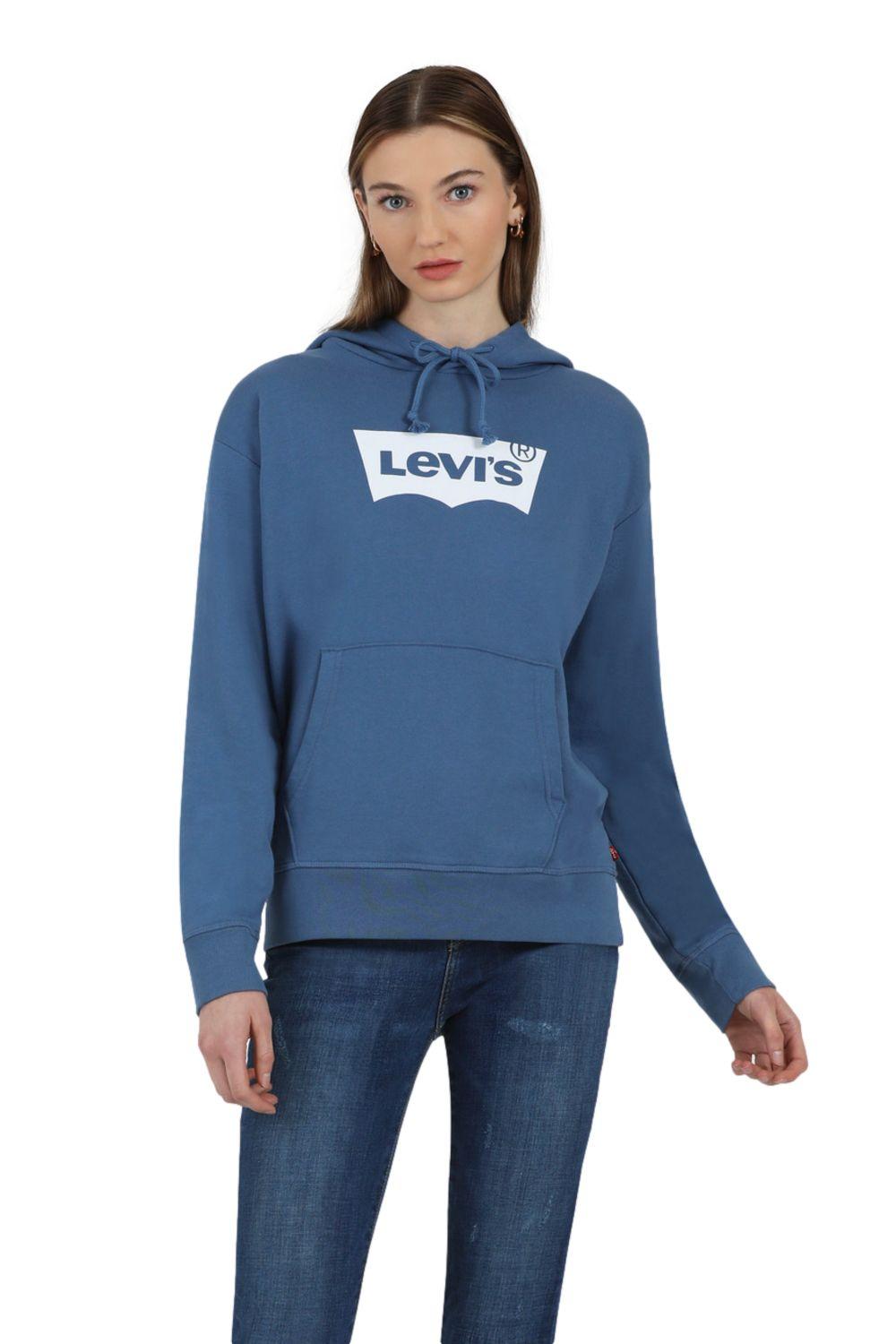 Polerón Mujer con Capucha Azul Levis 18487-0169-0