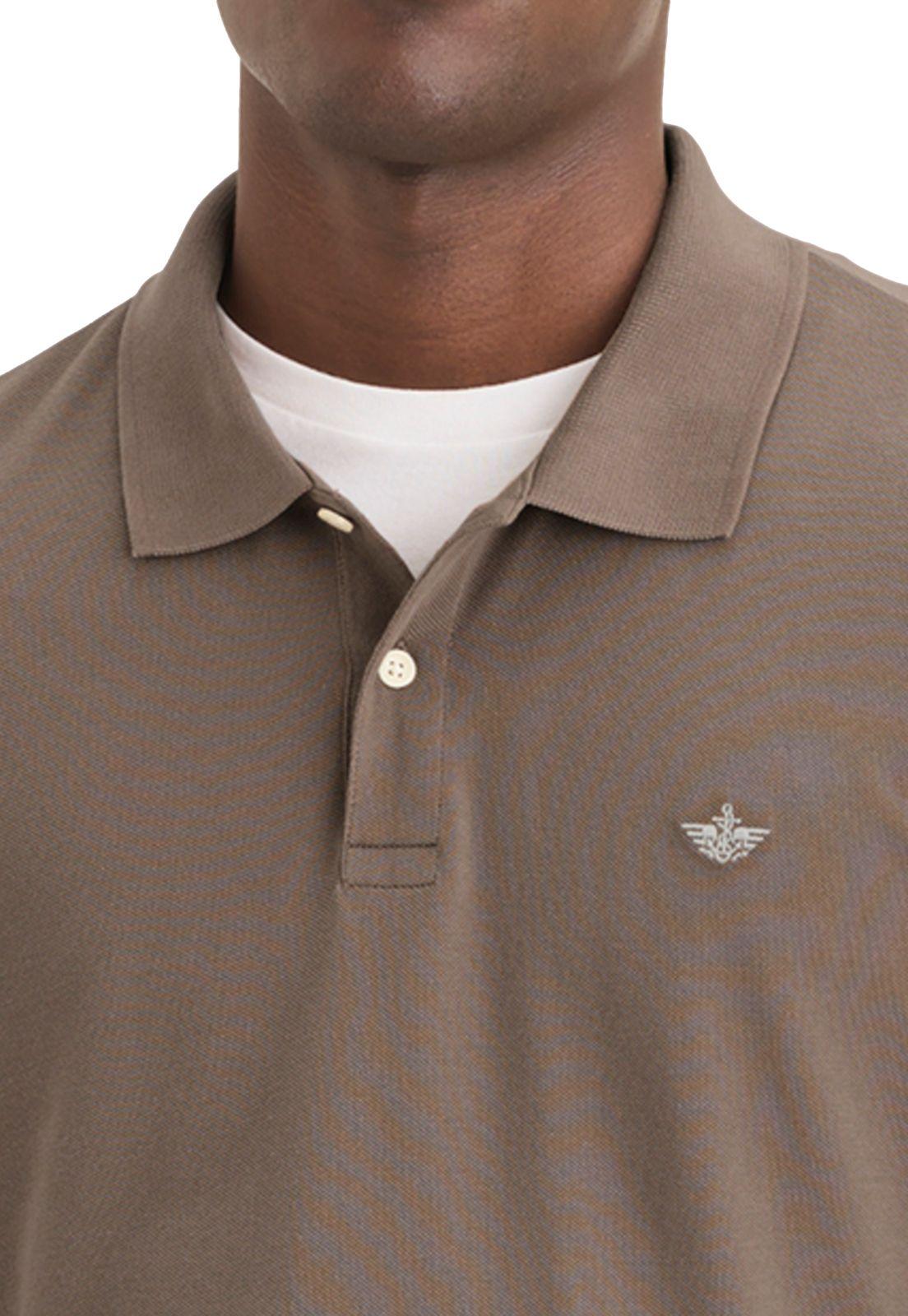 Camiseta Hombre Polo LS Slim Fit Café-1