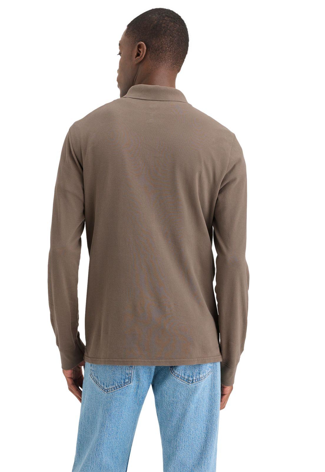 Camiseta Hombre Polo LS Slim Fit Café-2