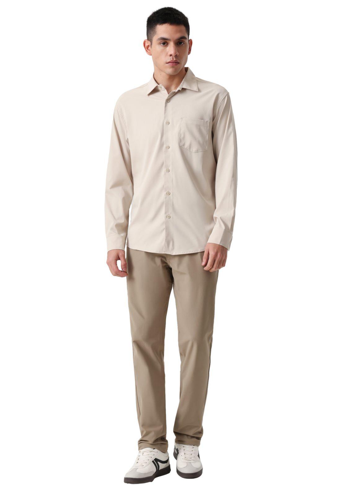 Camisa Hombre Go LS Regular Fit Khaki 003H6-0009-3