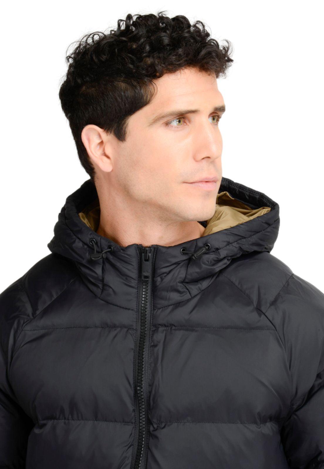 Chaqueta Hombre Nylon Packable Regular Fit Negro-3
