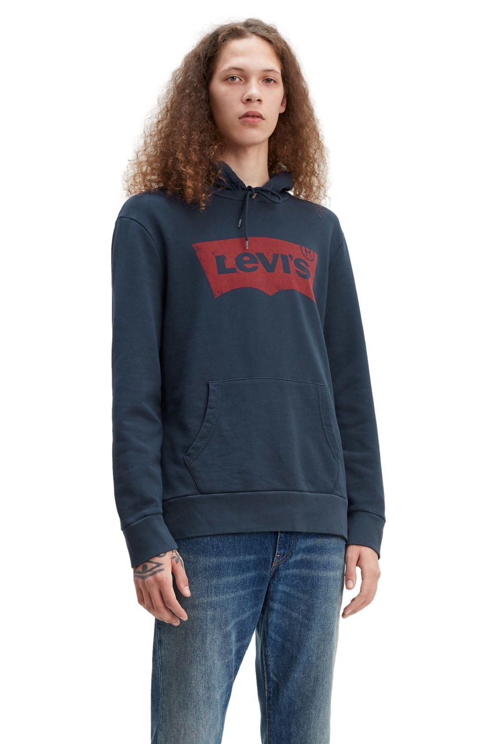 Polerón Hombre Con Capucha Batwing Azul Levis 19622-0007-0