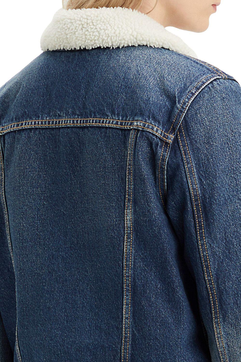 Chaqueta Mujer Original Sherpa Trucker Azul Levis 36136-0063-3