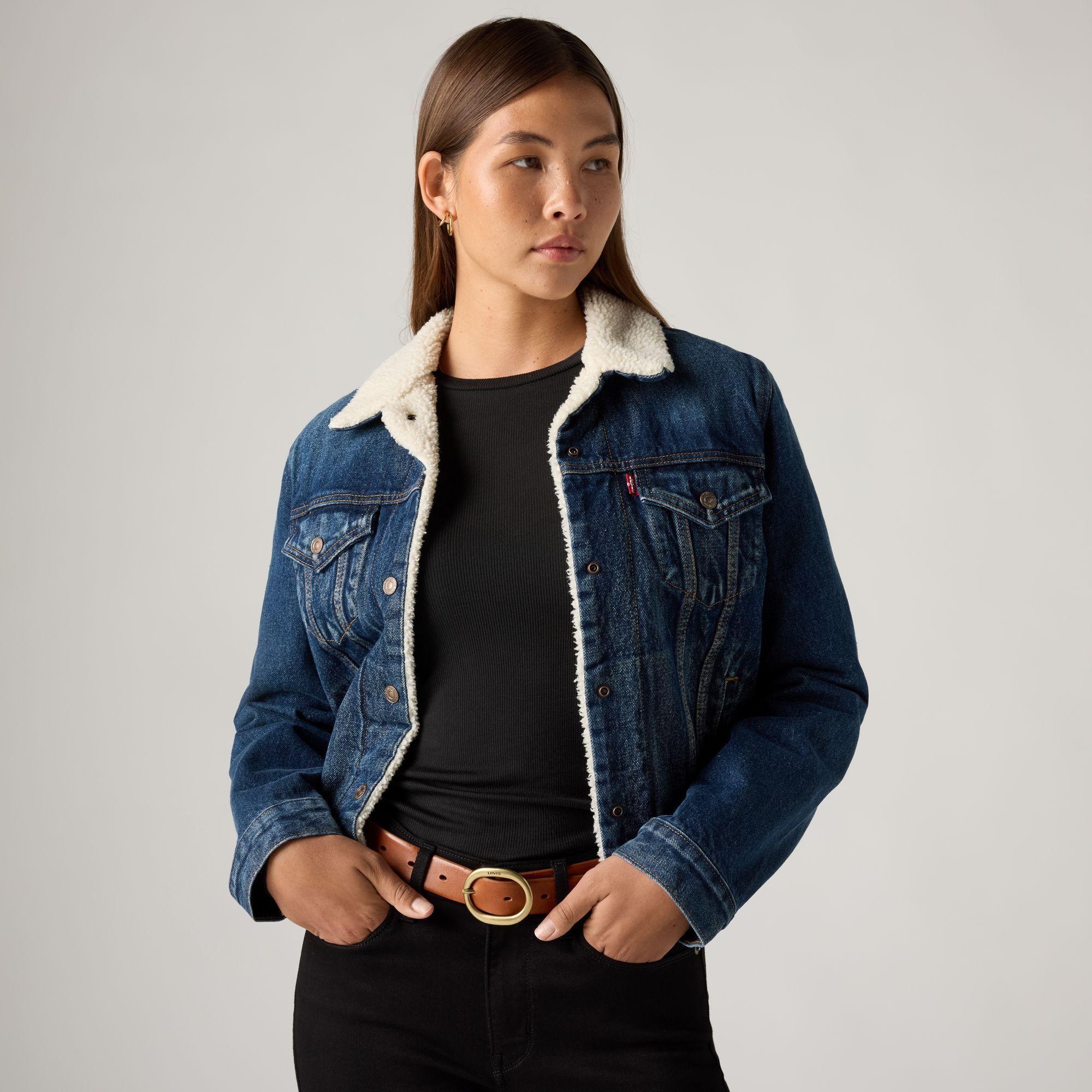 Chaqueta Mujer Original Sherpa Trucker Azul Levis 36136-0063-2