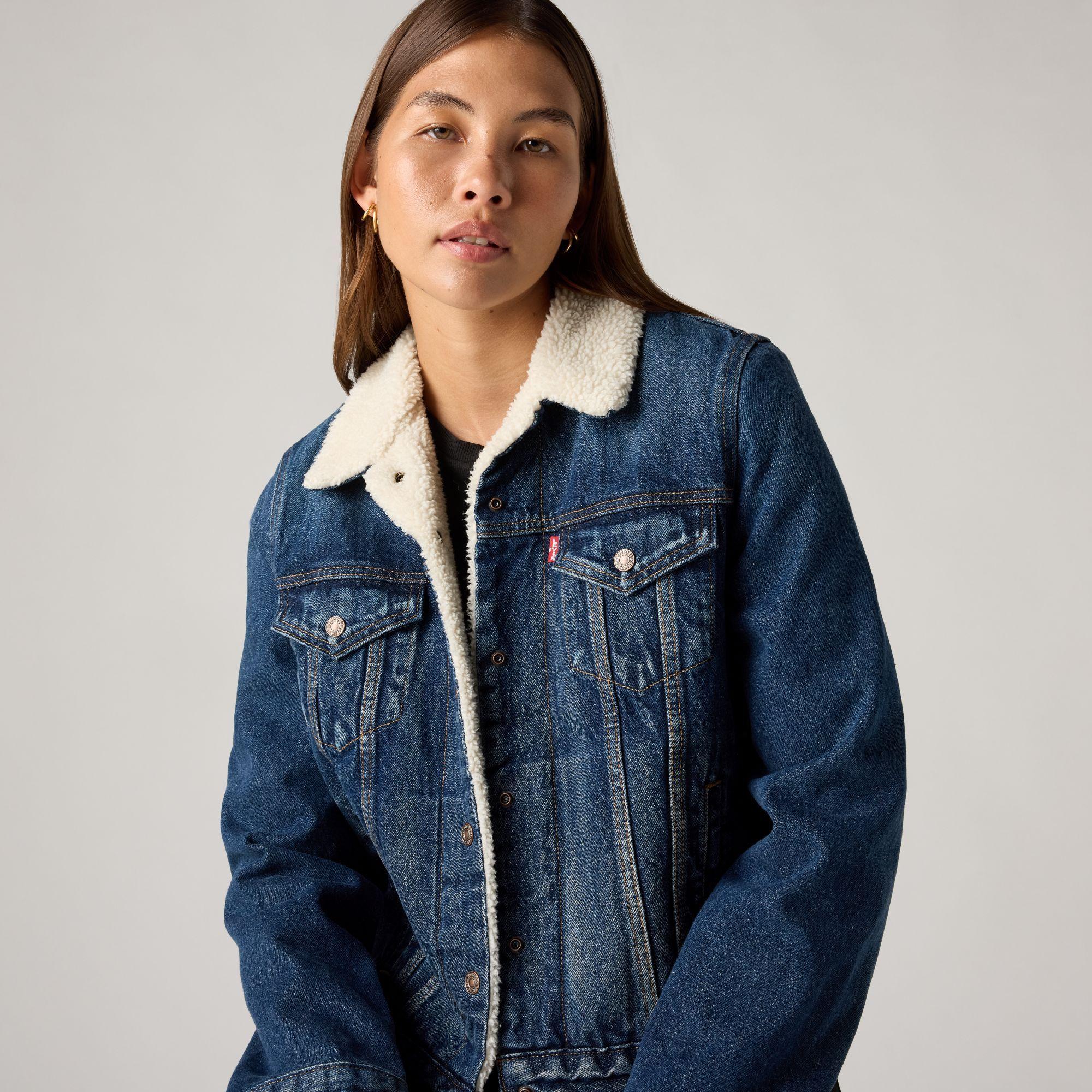 Chaqueta Mujer Original Sherpa Trucker Azul Levis 36136-0063-3