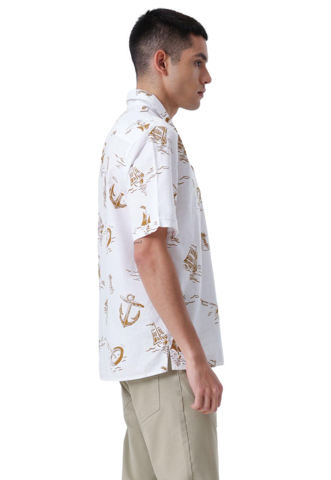 Camisa Hombre Camp SS Regular Fit Blanco Diseño A1732-0056-2