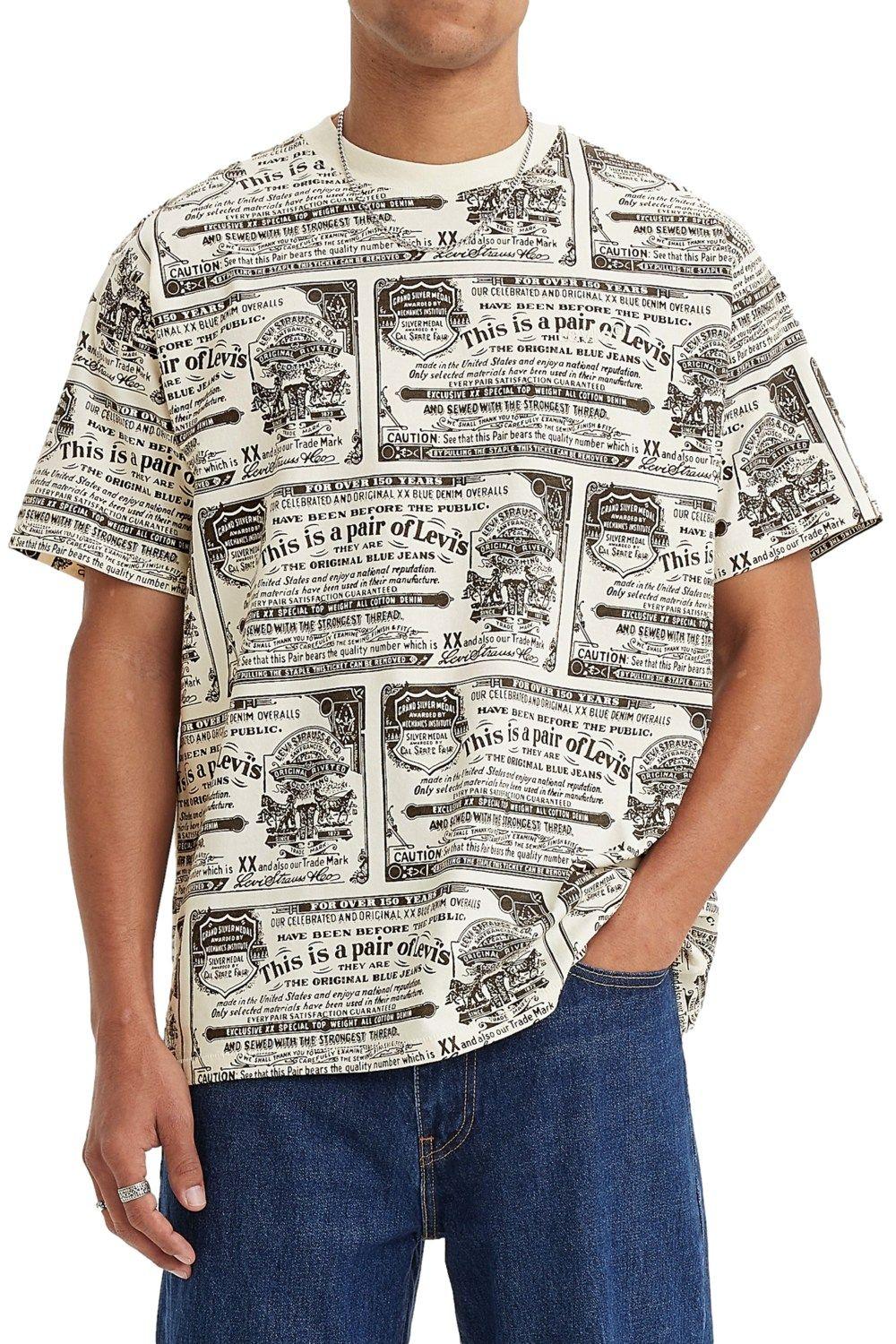 Polera Hombre Manga corta Gráfica Blanco Levis A0637-0059-0