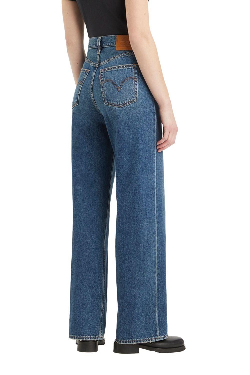 Jeans Mujer Ribcage Wide Leg Azul Levis A6081-0012-2
