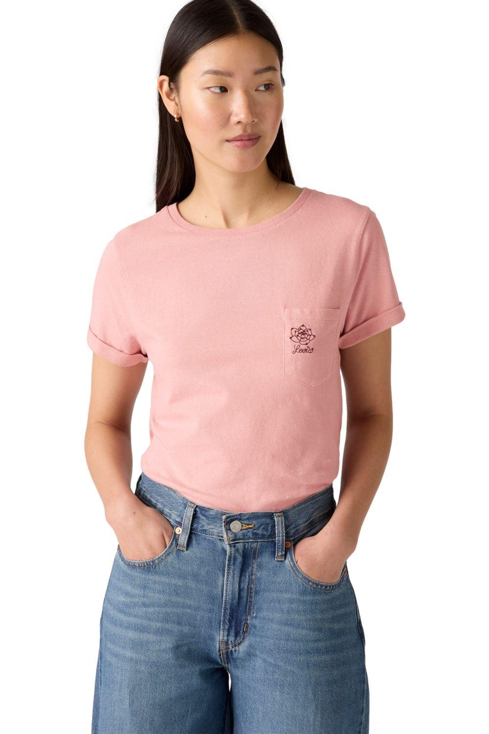 Polera Mujer Margot Pocket Tee Rosado Levis A7212-0017-2