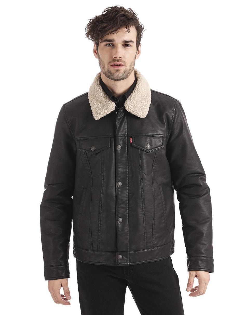 Chaqueta Hombre Trucker Cuello Sherpa Café Levis 59491-0197-0