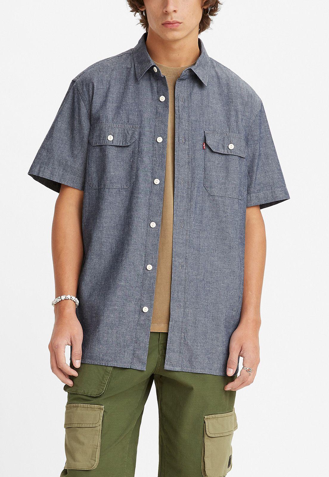 Camisa Hombre Lisa con Bolsillos Azul Levis A1944-0001-0