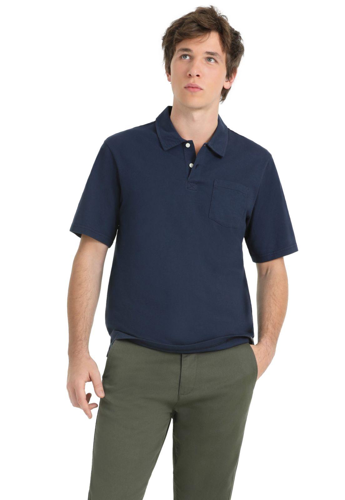 Polera Hombre Polo Pocket Regular Fit Azul A5771-0003-0