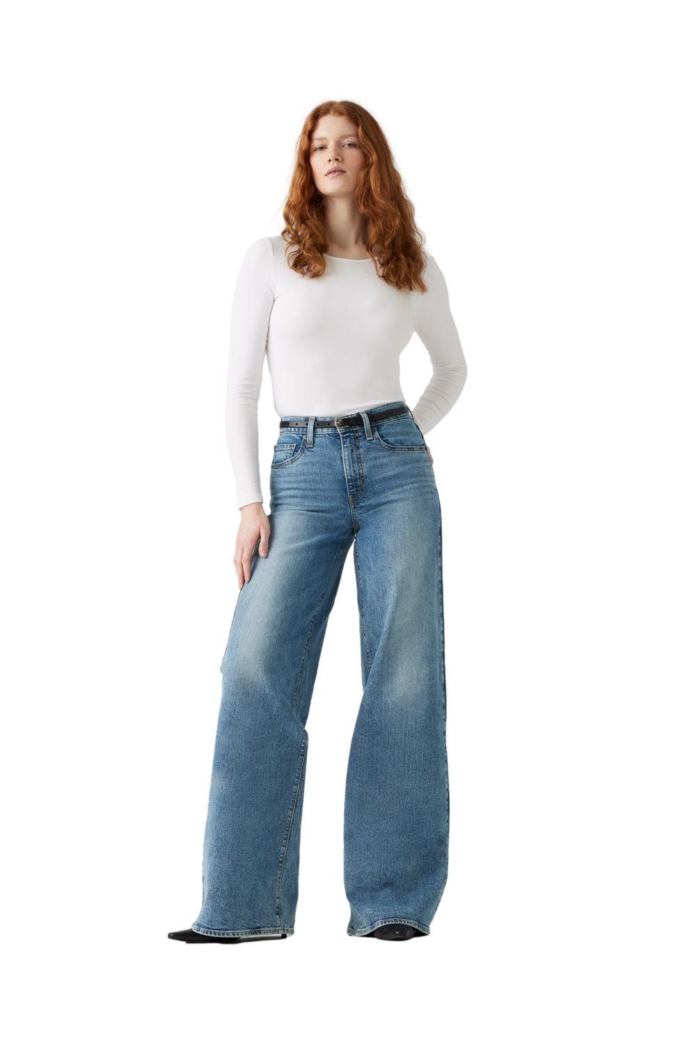 Jeans Mujer 728 Hr Wide Leg Celeste Levis 0039B-0002-3