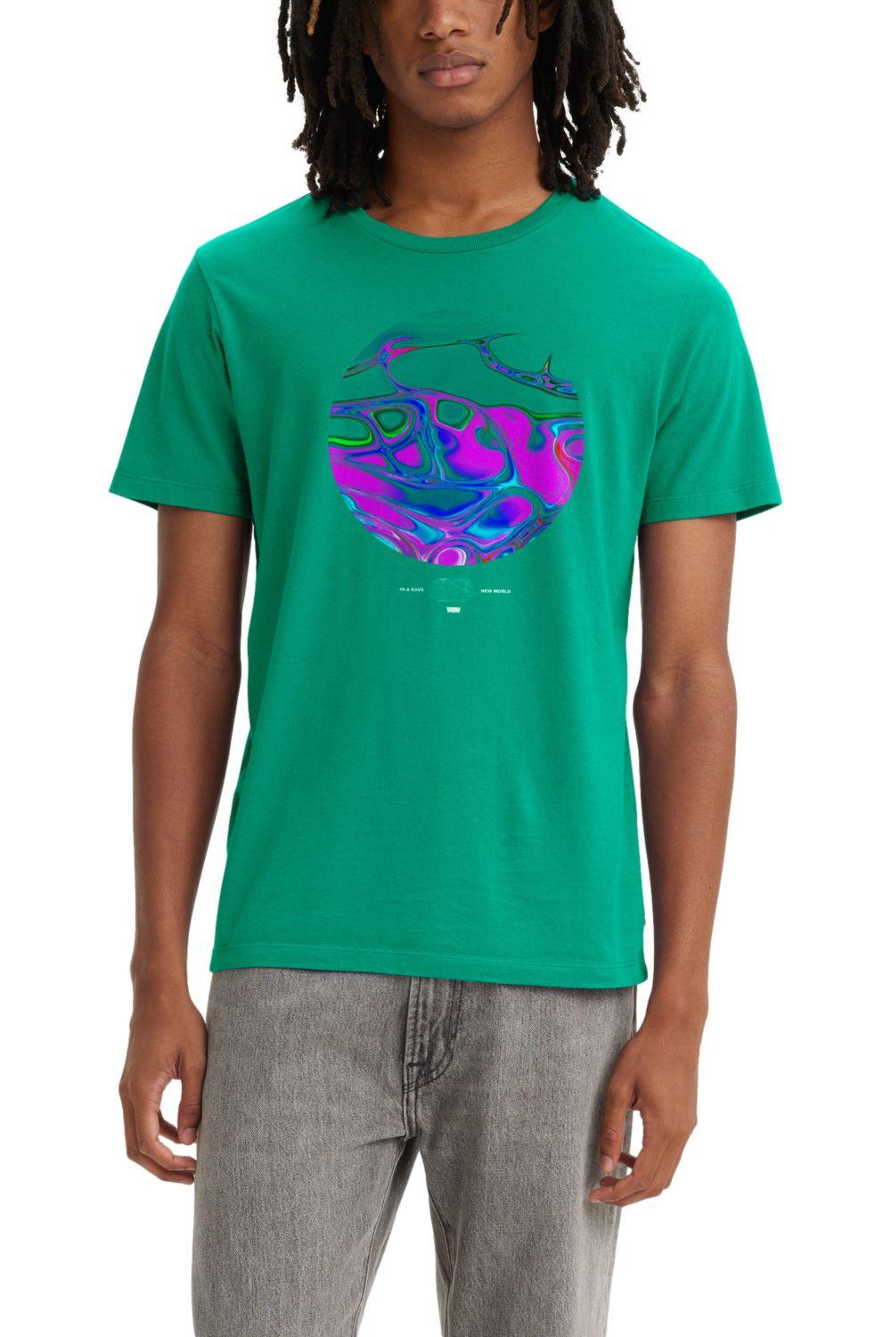 Polera Hombre Cuello Redondo Verde Levis 22491-1415-0