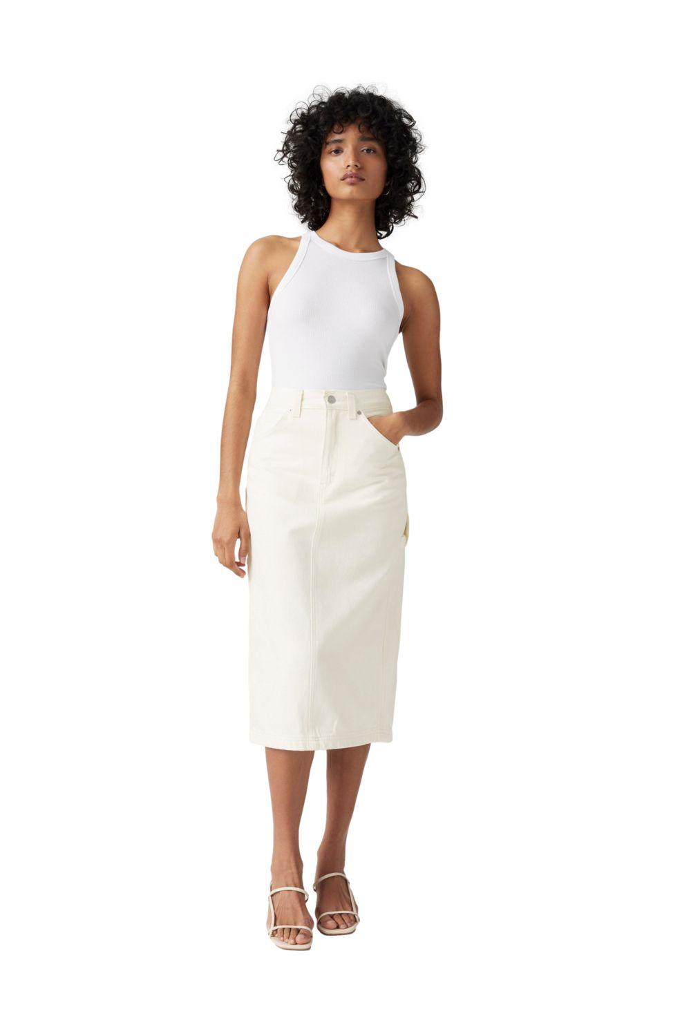 Falda Mujer Back Slit Skirt Blanco Levis 001VL-0002-3