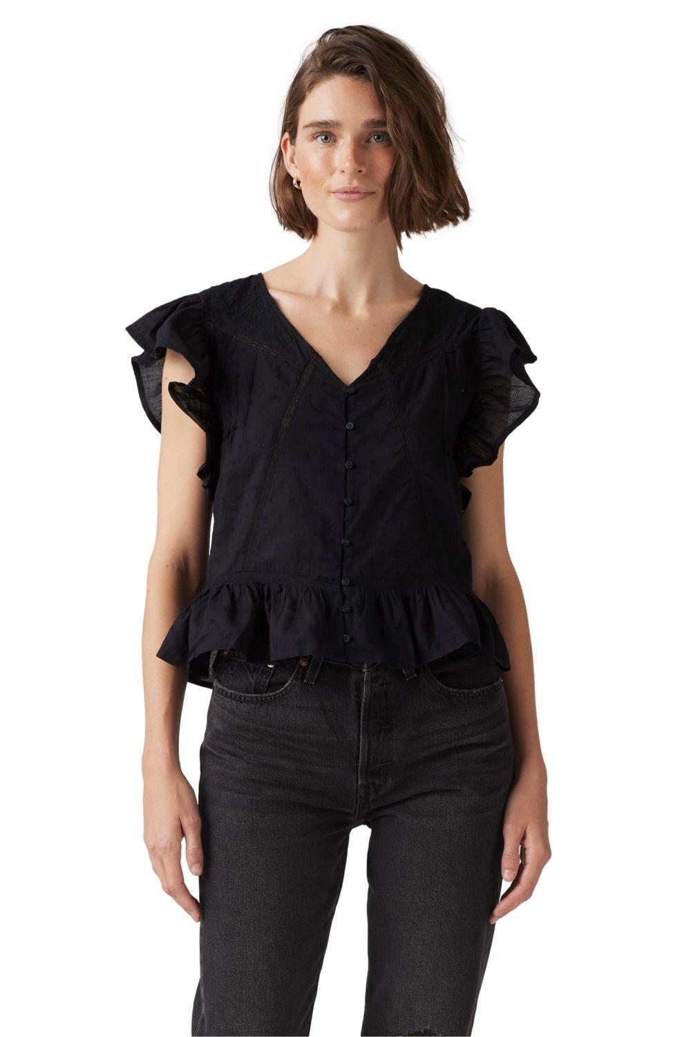 Blusa Mujer Aniston Blouse Negro Levis 001SH-0001-0