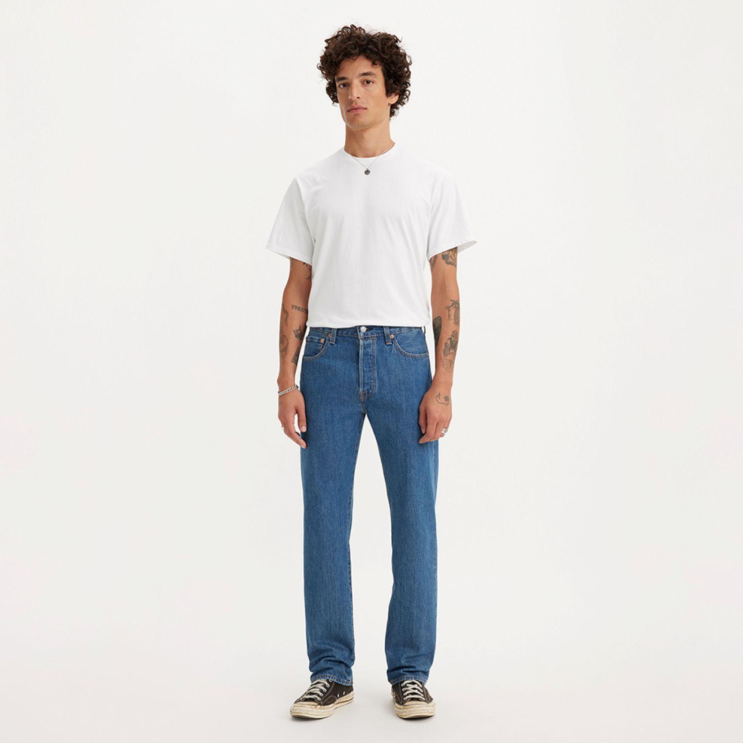 Jeans Hombre 501 Original Fit Azul Medio Levis 00501-0193-3